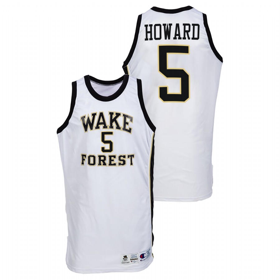 men wake forest demon deacons josh howard throwback college basketball white jersey