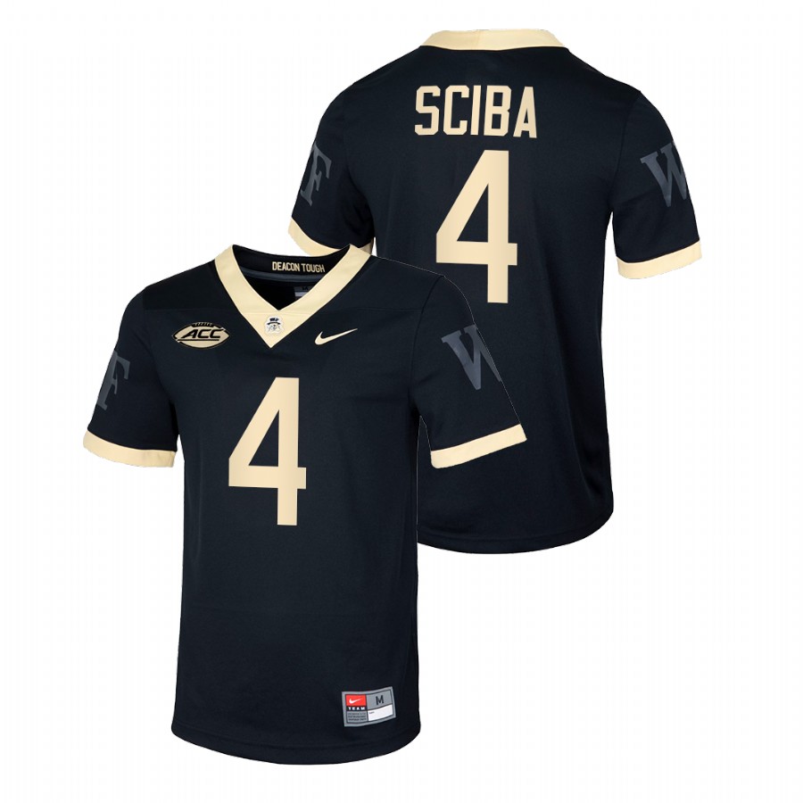 men wake forest demon deacons nick sciba 2021 22 football untouchable black jersey