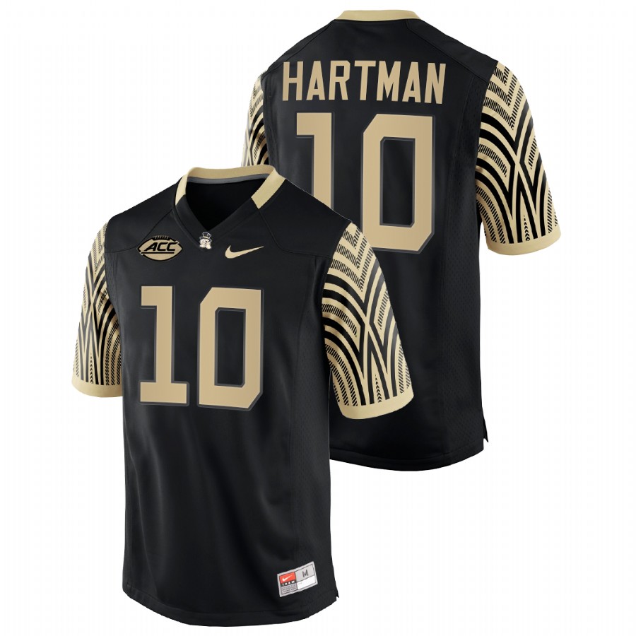 men wake forest demon deacons sam hartman 2021 22 college football black jersey