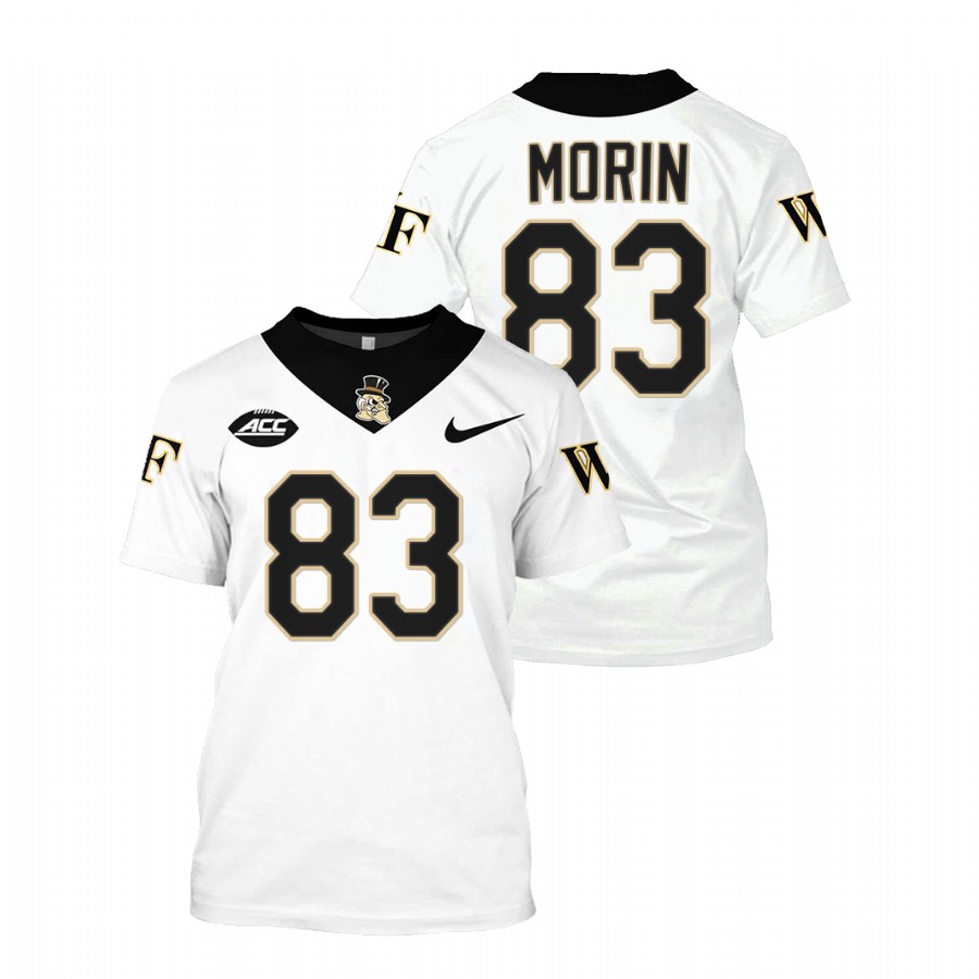 men wake forest demon deacons taylor morin white college football replica jersey shirt