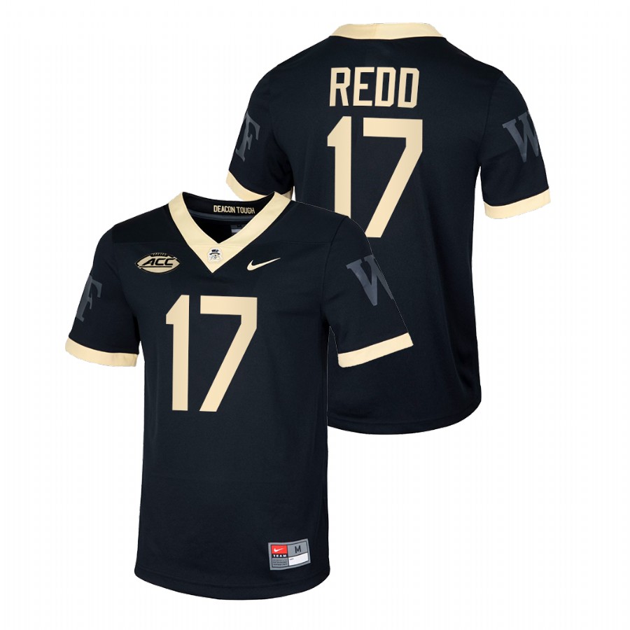 men wake forest demon deacons traveon redd 2021 22 football untouchable black jersey