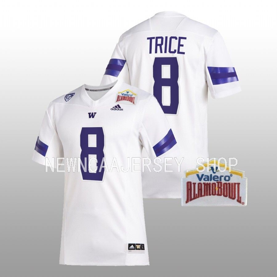 men washington huskies bralen trice college football 2022 alamo bowl white jersey