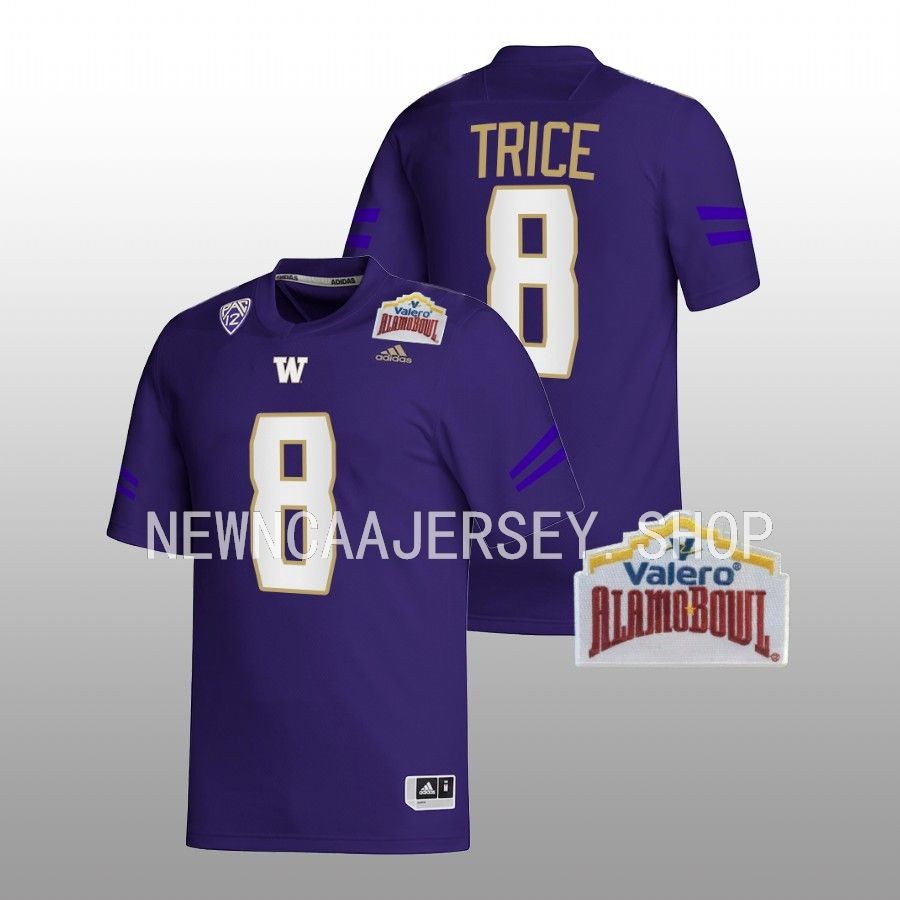men washington huskies bralen trice purple 2022 alamo bowl college football jersey