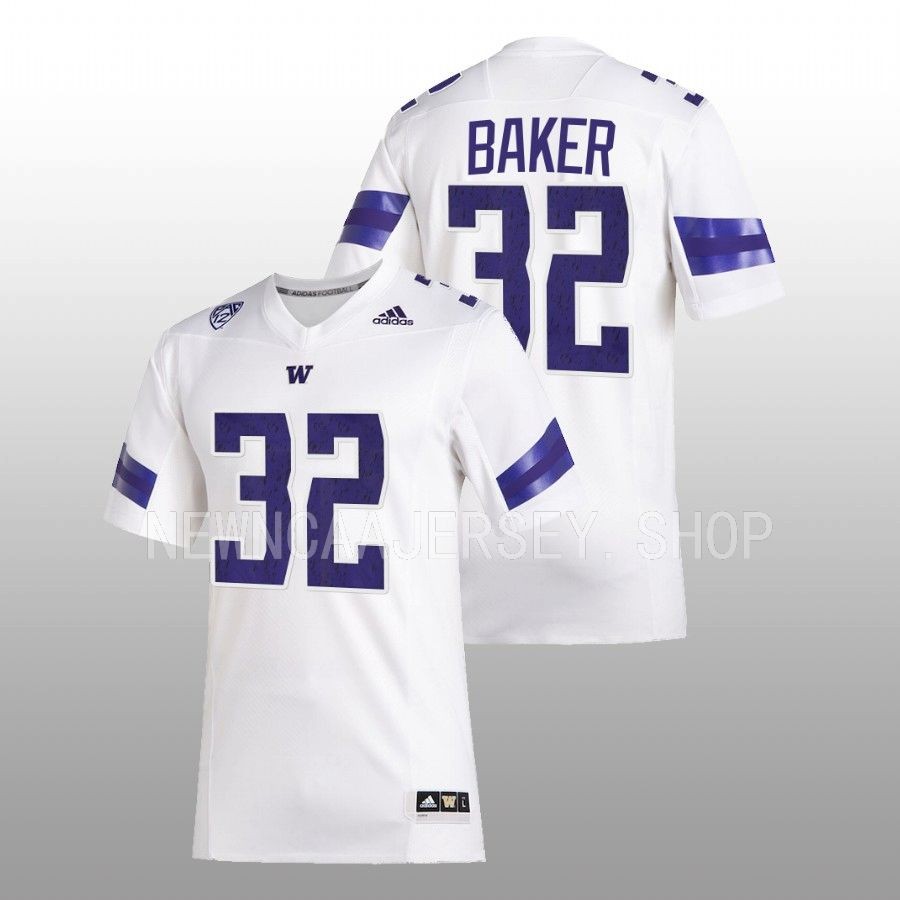 men washington huskies budda baker alumni premier football white jersey