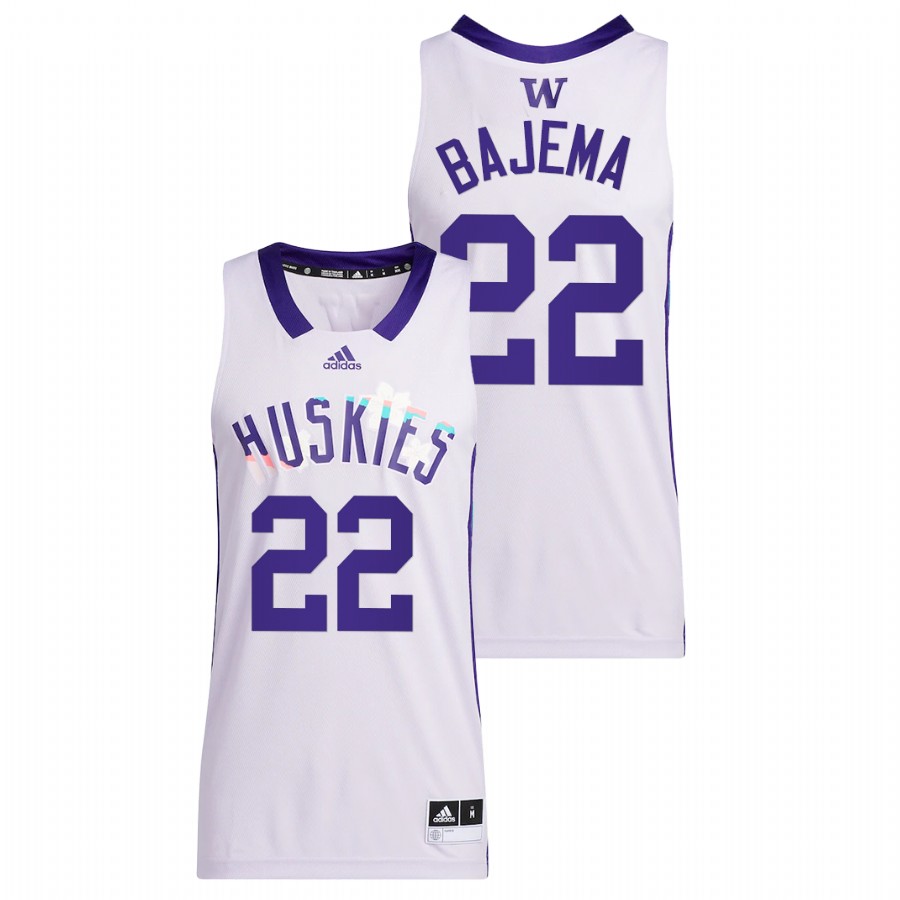 men washington huskies cole bajema 2022 basketball honoring black excellence white jersey