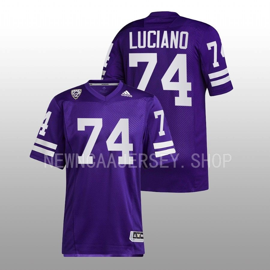 men washington huskies corey luciano 2022 football reverse retro purple jersey