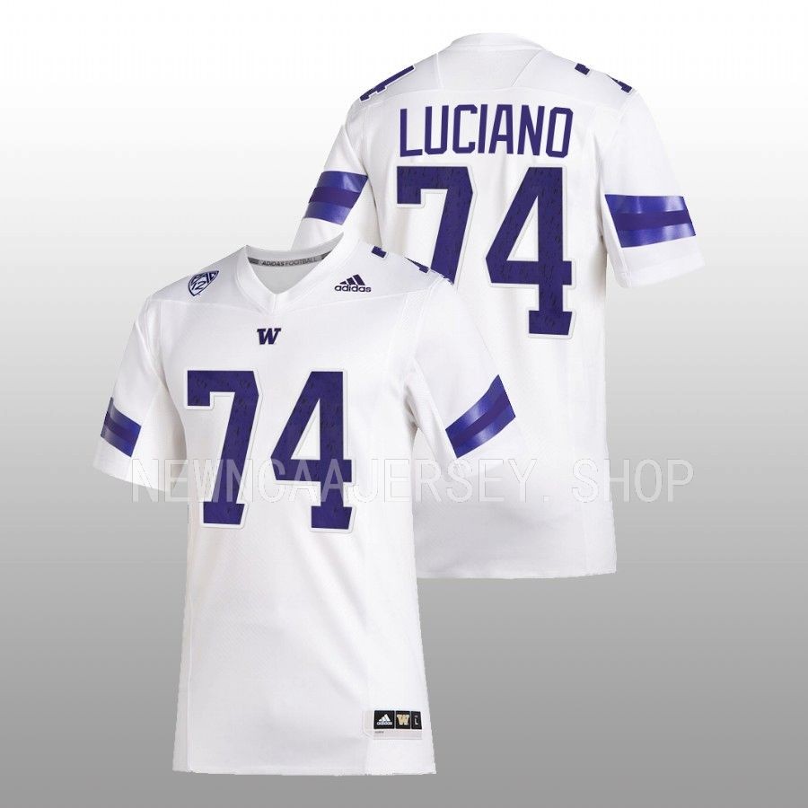 men washington huskies corey luciano 2022 premier football white jersey