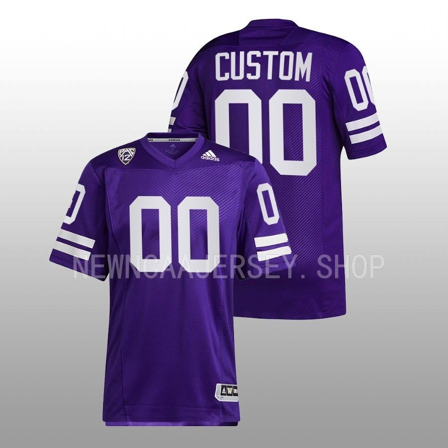 men washington huskies custom 2022 football reverse retro purple jersey