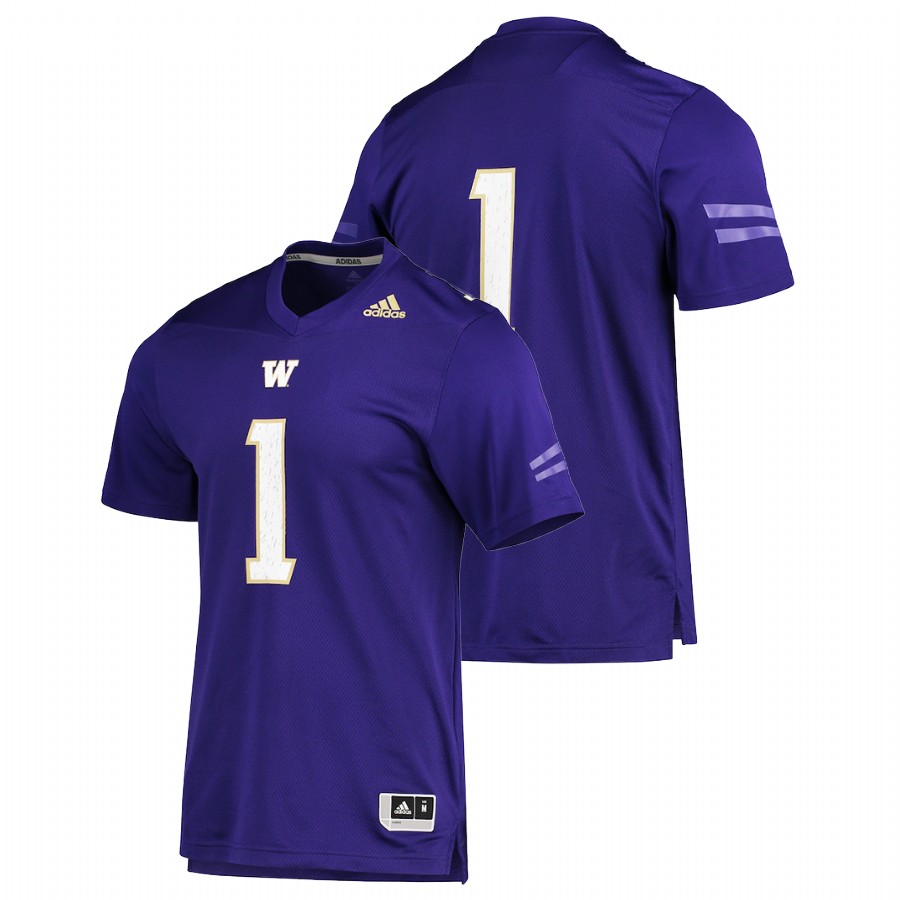men washington huskies custom purple college football replica jersey