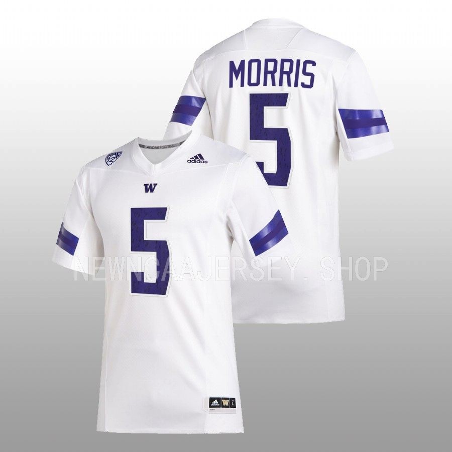 men washington huskies dylan morris 2022 premier football white jersey