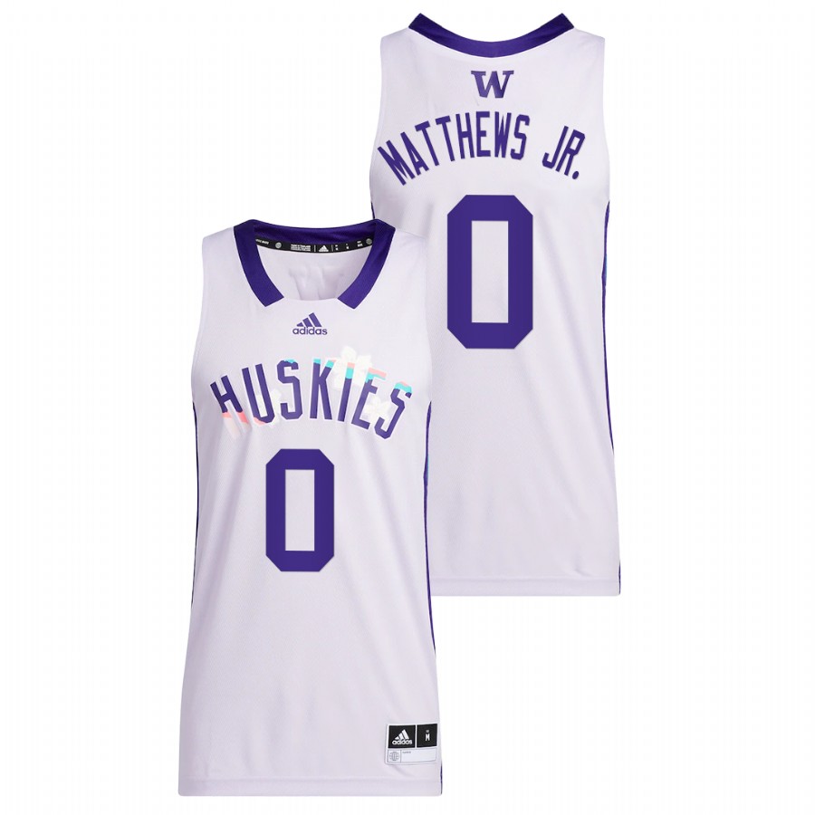 men washington huskies emmitt matthews jr. 2022 basketball honoring black excellence white jersey