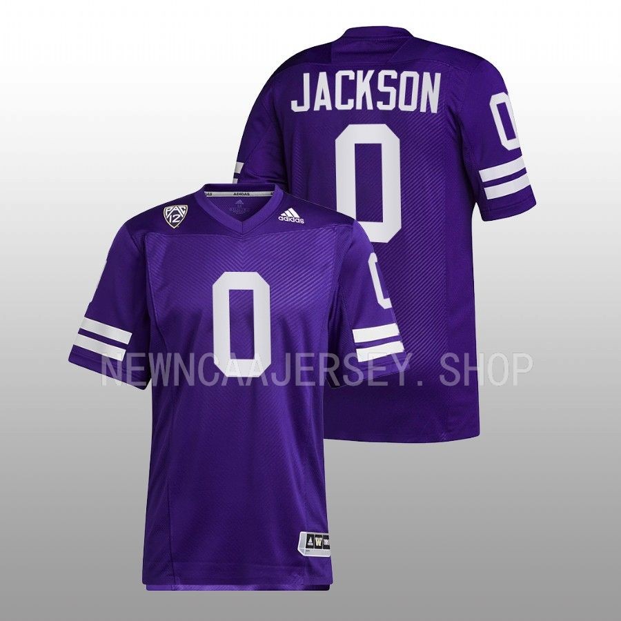 men washington huskies giles jackson 2022 football reverse retro purple jersey