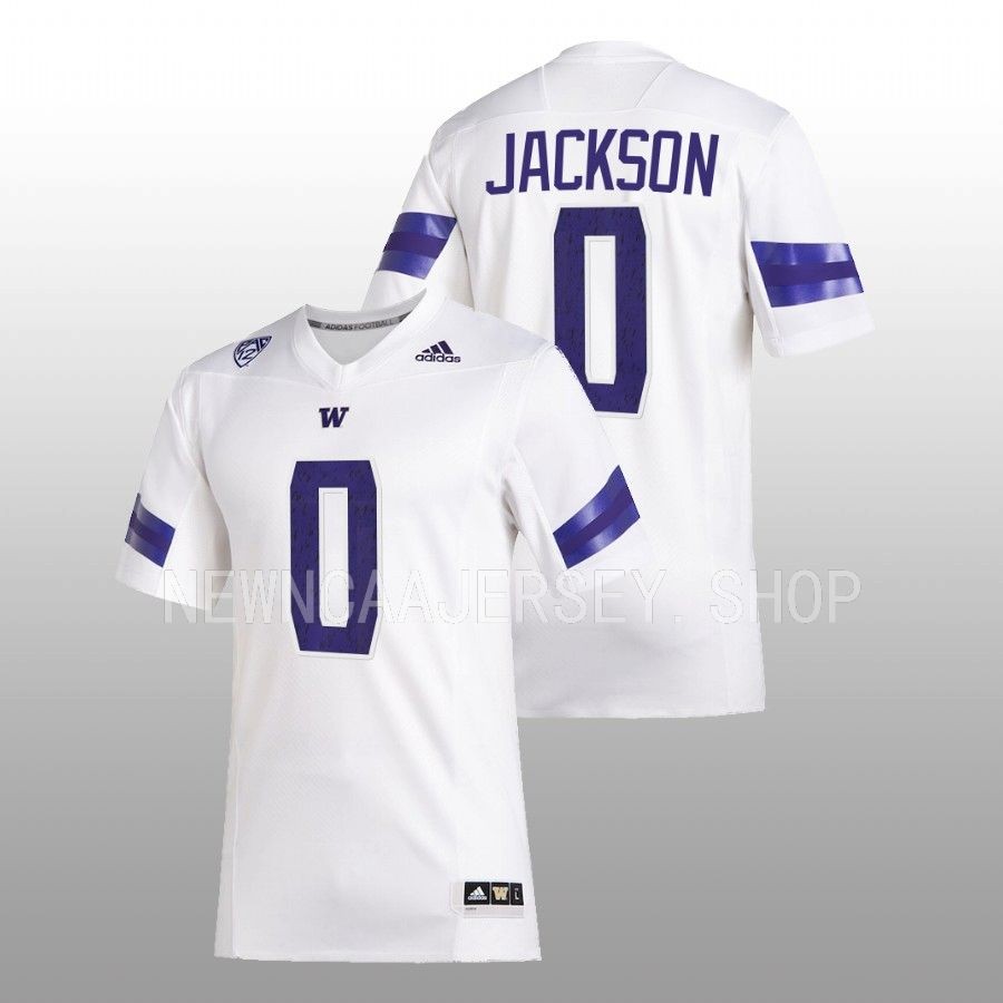men washington huskies giles jackson 2022 premier football white jersey
