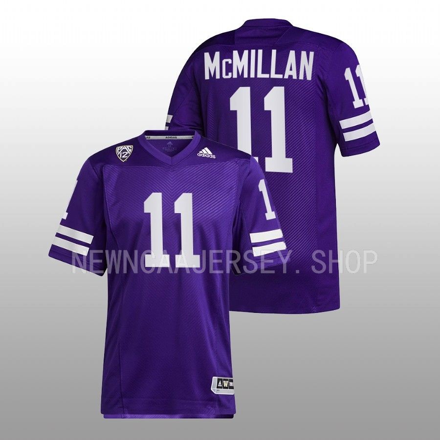 men washington huskies jalen mcmillan 2022 football reverse retro purple jersey