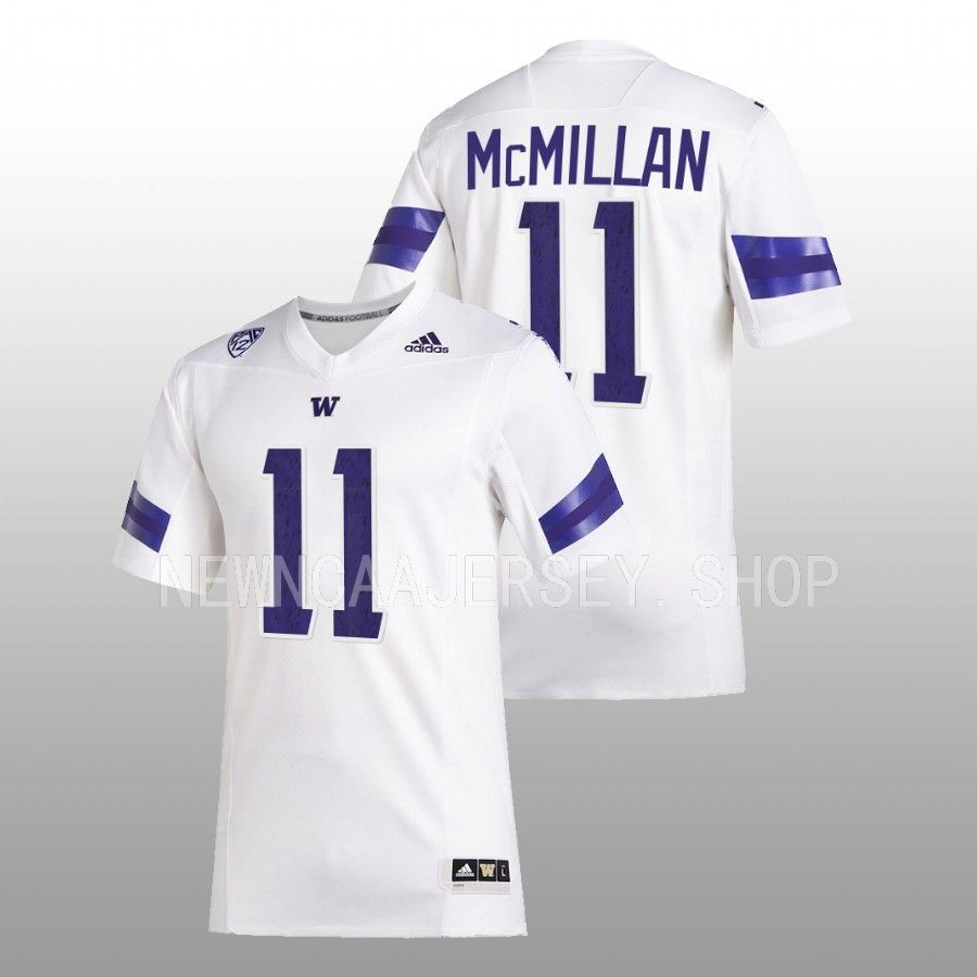 men washington huskies jalen mcmillan 2022 premier football white jersey