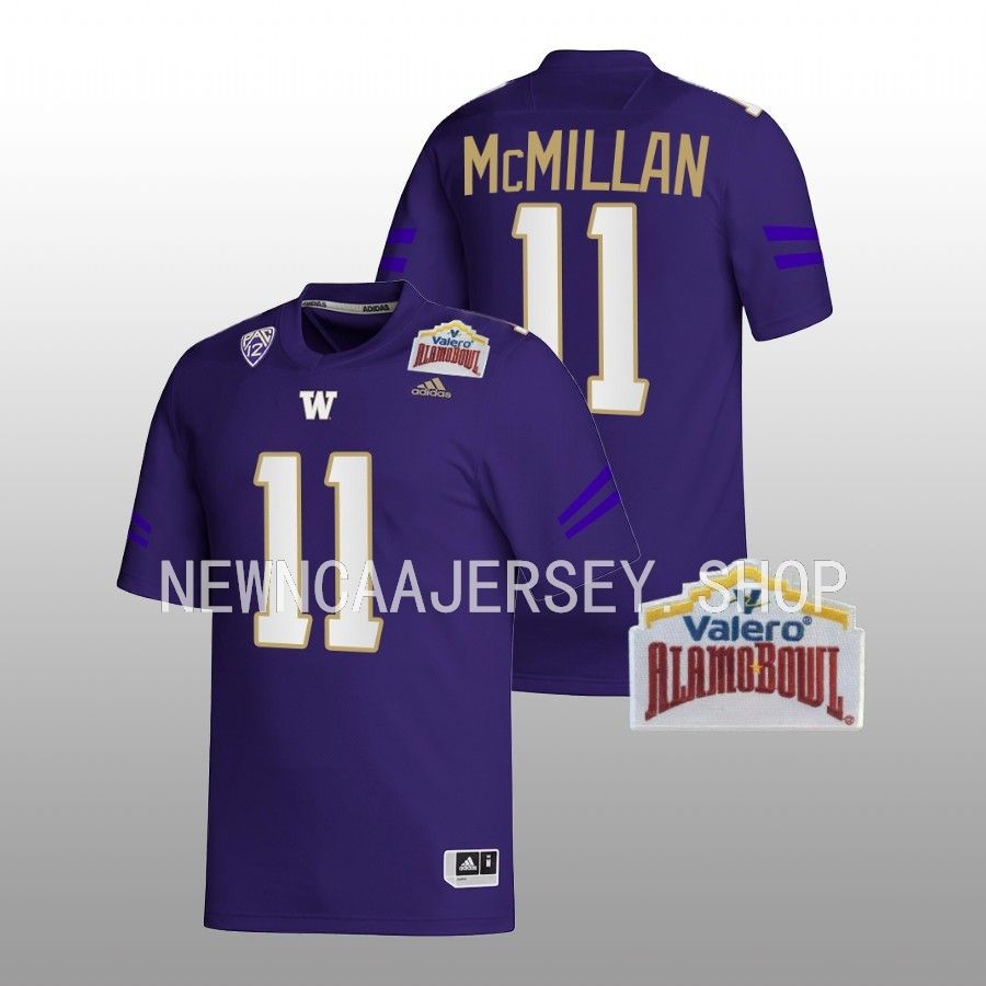 men washington huskies jalen mcmillan purple 2022 alamo bowl college football jersey