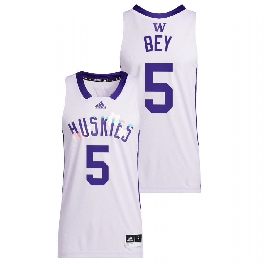 men washington huskies jamal bey 2022 basketball honoring black excellence white jersey
