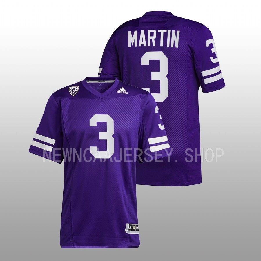 men washington huskies jeremiah martin 2022 football reverse retro purple jersey