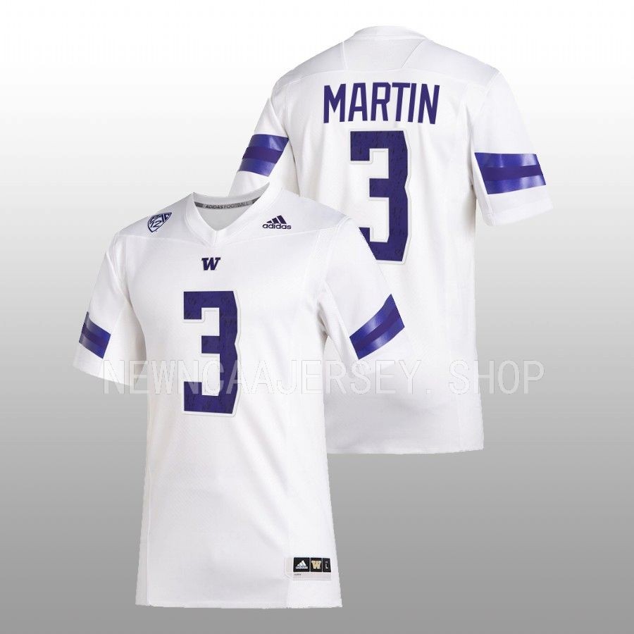 men washington huskies jeremiah martin 2022 premier football white jersey