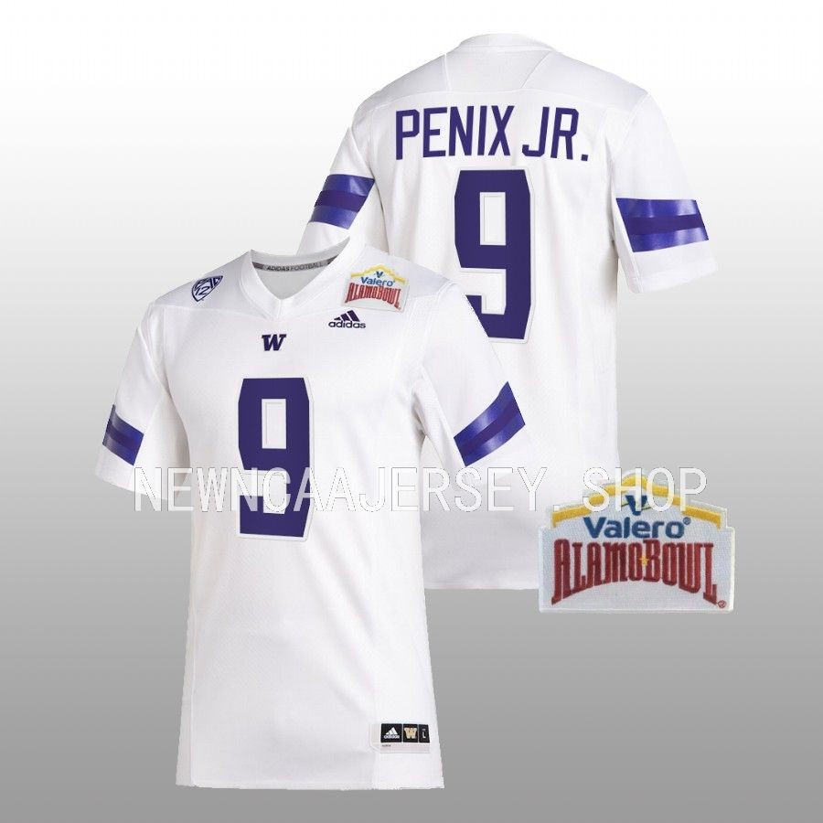 men washington huskies michael penix jr. college football 2022 alamo bowl white jersey