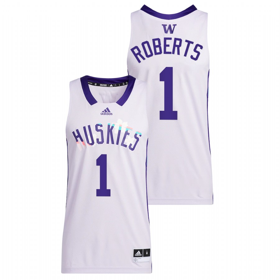 men washington huskies nate roberts 2022 basketball honoring black excellence white jersey