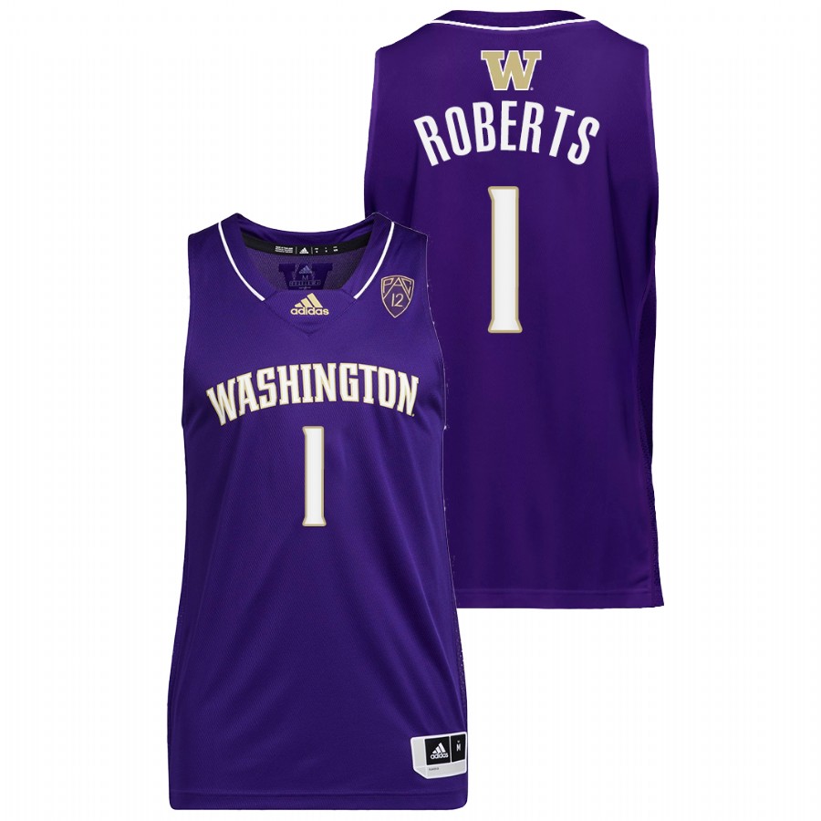 men washington huskies nate roberts 2022 college basketball purple jersey