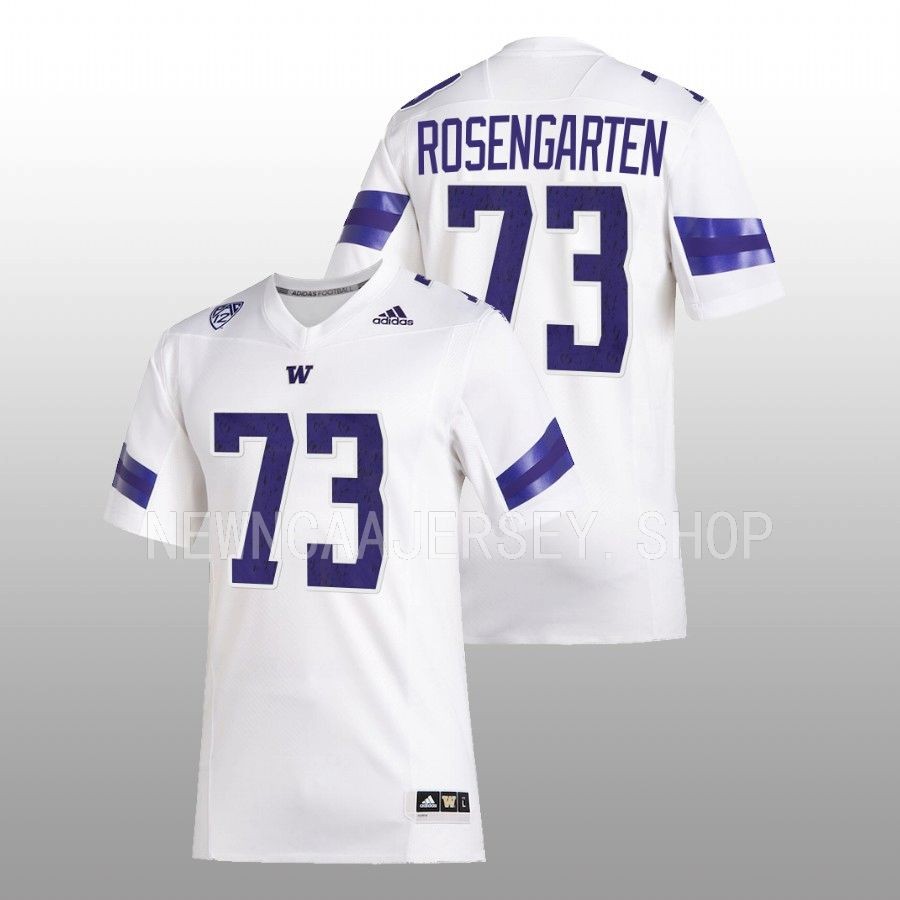 men washington huskies roger rosengarten 2022 premier football white jersey