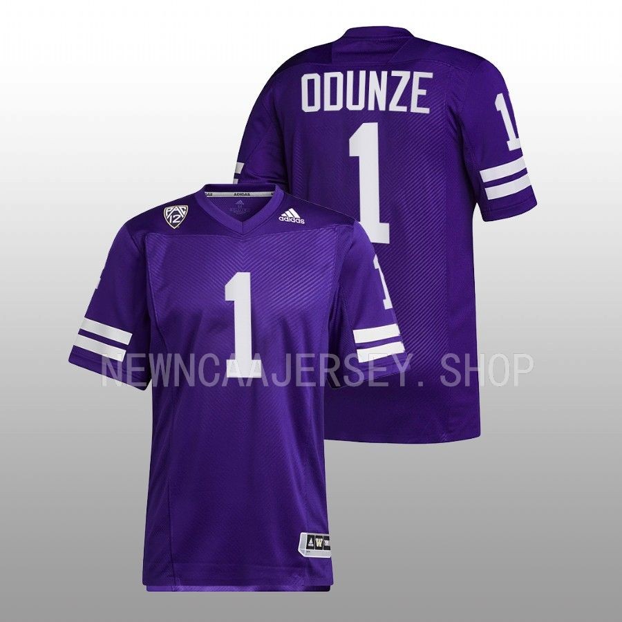 men washington huskies rome odunze 2022 football reverse retro purple jersey