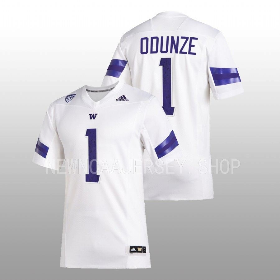 men washington huskies rome odunze 2022 premier football white jersey