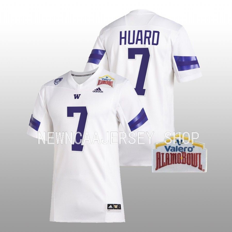 men washington huskies sam huard college football 2022 alamo bowl white jersey