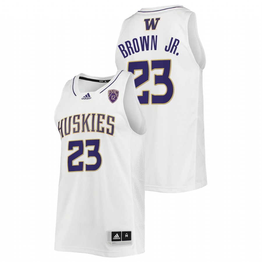men washington huskies terrell brown jr. 2022 college basketball white jersey