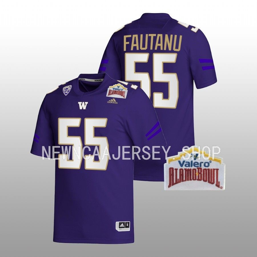 men washington huskies troy fautanu purple 2022 alamo bowl college football jersey