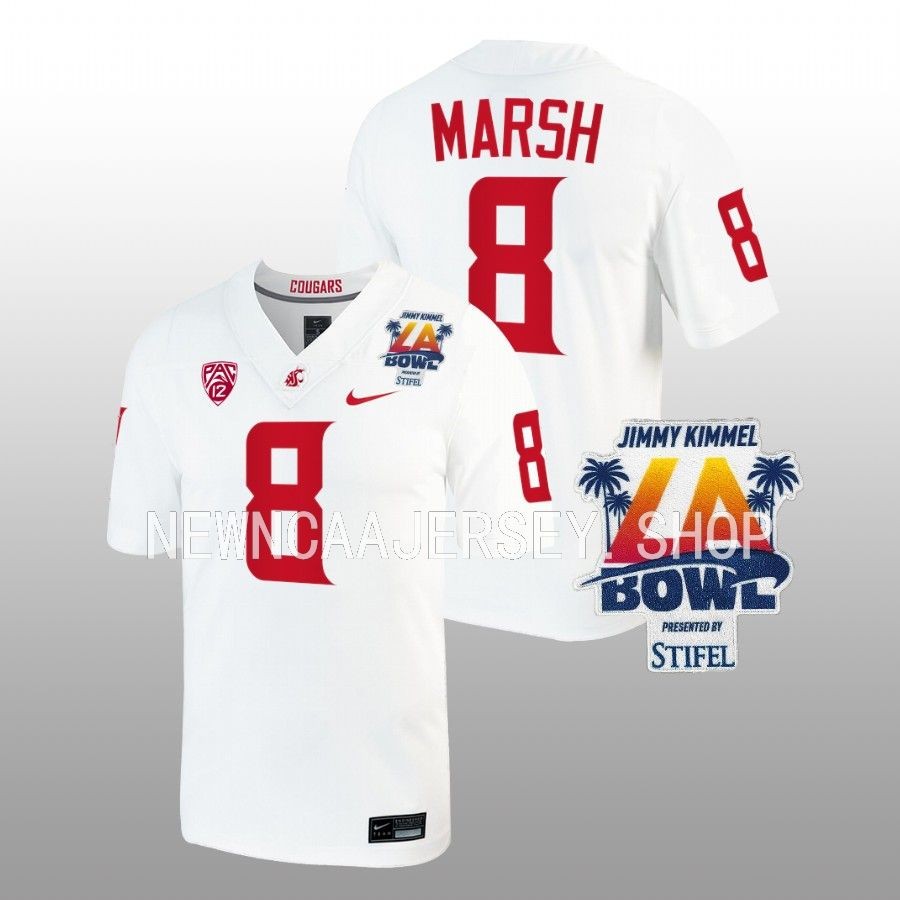 men washington state cougars armani marsh white 2022 la bowl college football jersey