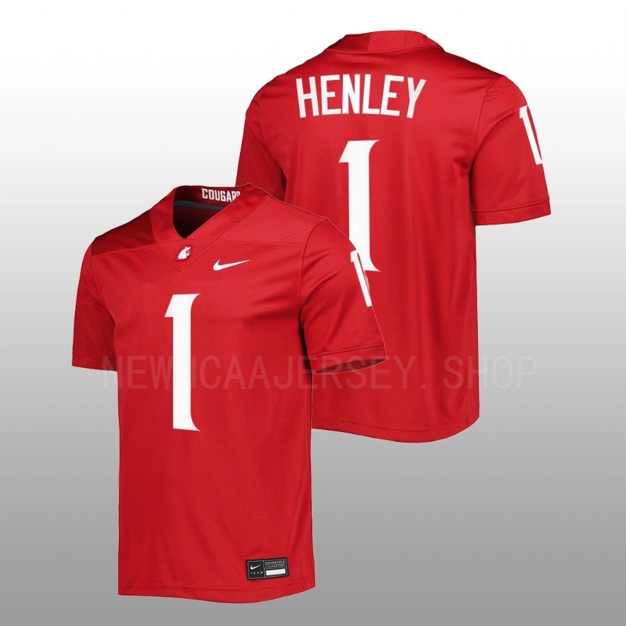 men washington state cougars daiyan henley 2022 untouchable football crimson jersey