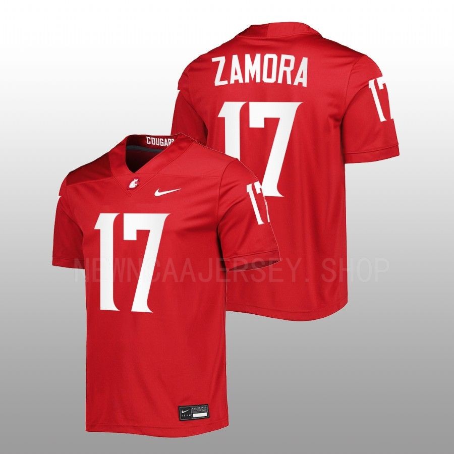 men washington state cougars jp zamora 2022 untouchable football crimson jersey