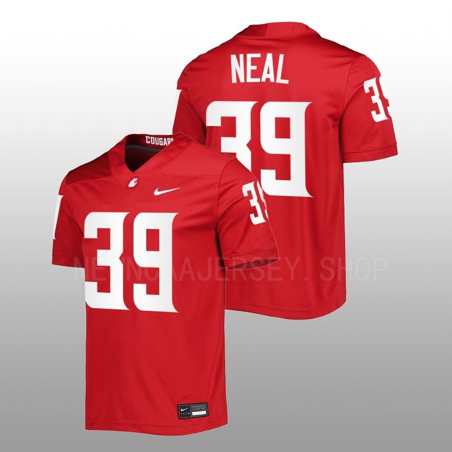 men washington state cougars leon neal 2022 untouchable football crimson jersey