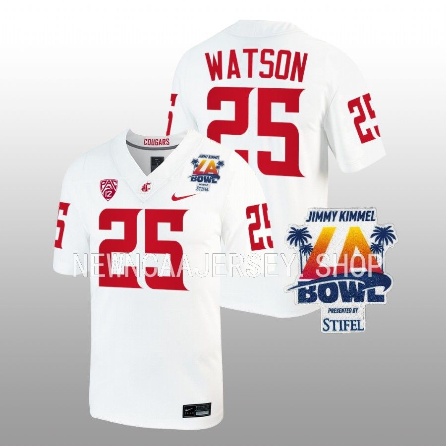 men washington state cougars nakia watson white 2022 la bowl college football jersey