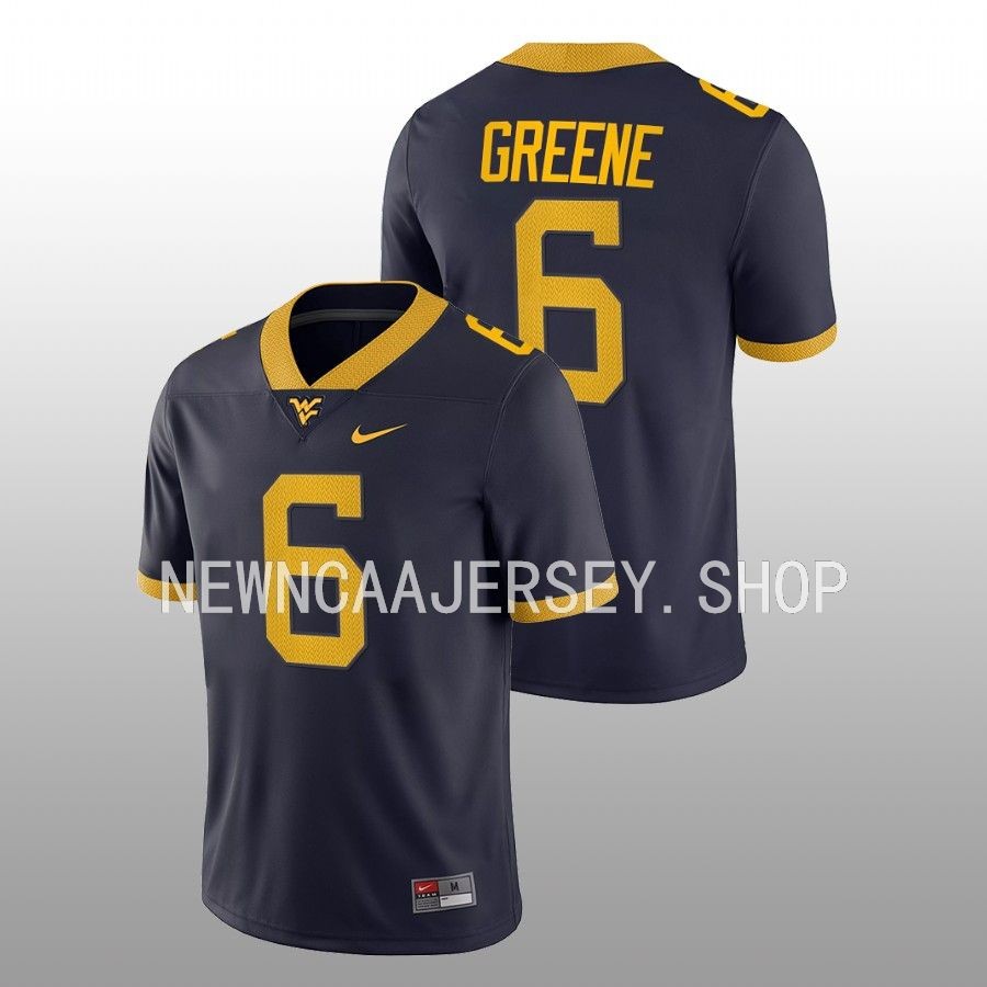 men west virginia mountaineers garrett greene game college football navy jersey