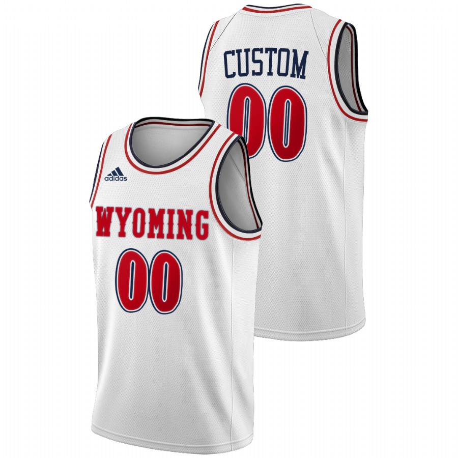 men wyoming cowboys custom 2020 21 alternate one wyoming white jersey