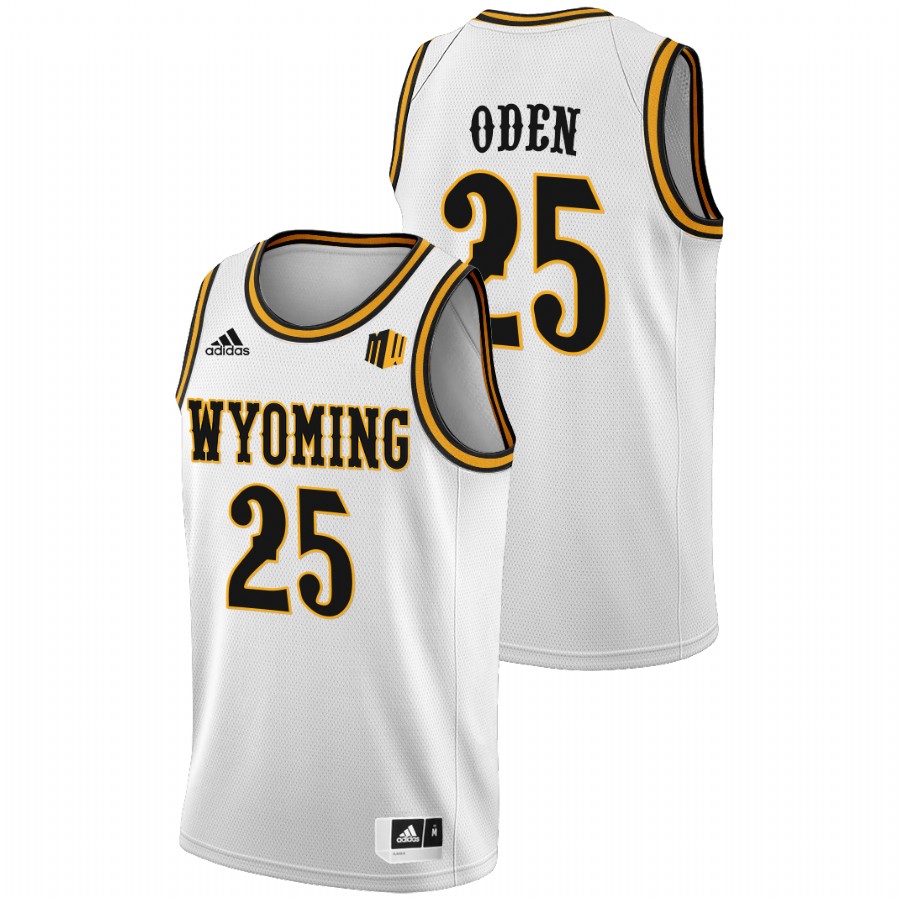 men wyoming cowboys jeremiah oden 2022 college basketball white jersey