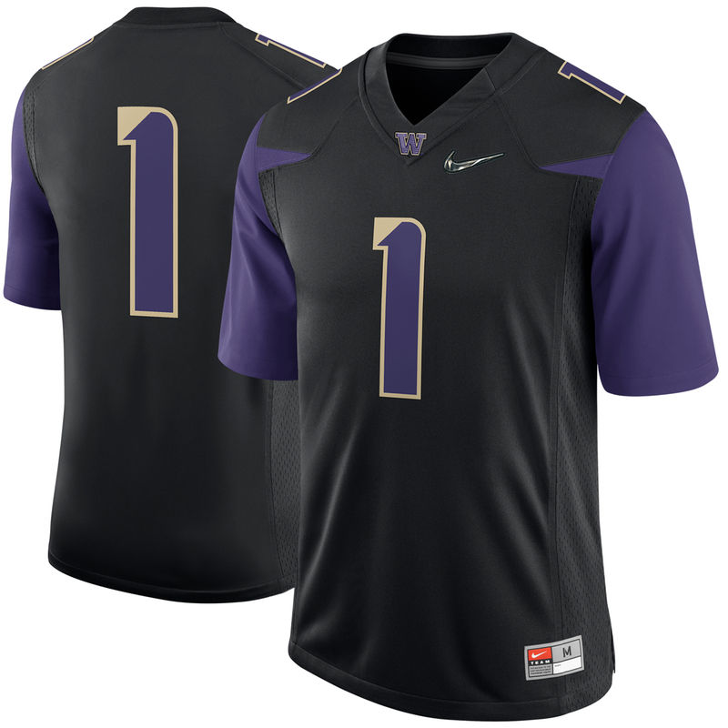 mens huskies black 1 2016 college football playoff game jersey