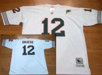 miami dolphins #12 griese white throwback jersey