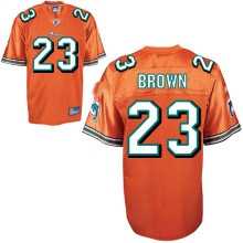 miami dolphins #23 ronnie brown orange