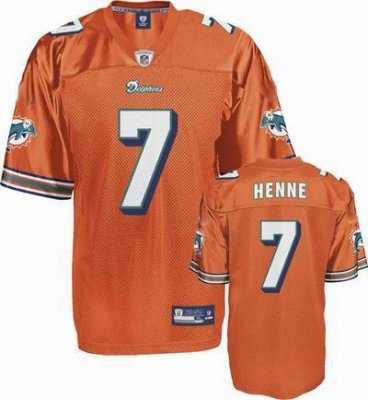miami dolphins #7 chad henne orange jersey