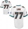 miami dolphins #77 jake long white jerseys