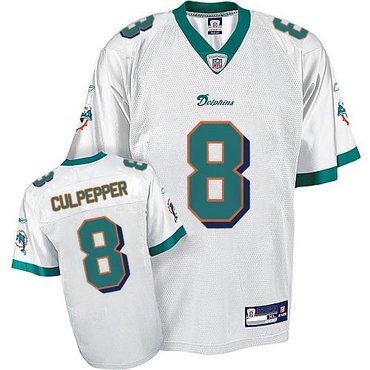 miami dolphins #8 daunte culpepper white jersey
