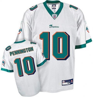 miami dolphins 10# chad pennington white jersey