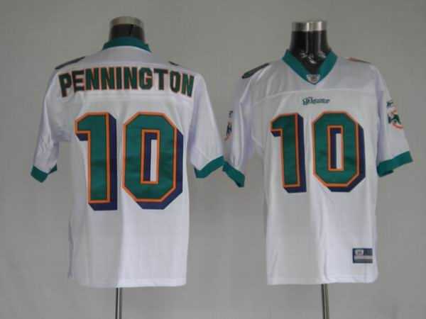 miami dolphins 10 pennington green white jerseys