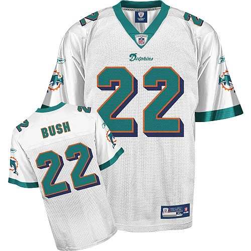 miami dolphins 22 bush white jerseys