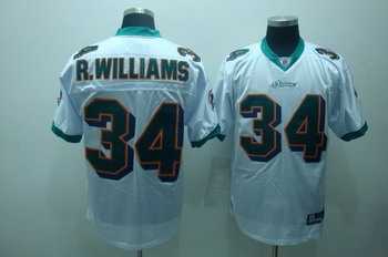 miami dolphins 34 r.williams white jerseys